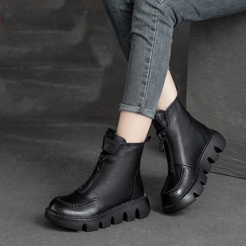 🔥50% OFF🔥Women's Retro PU Leather Warm Short Boots 🔥 Free Shipping🔥