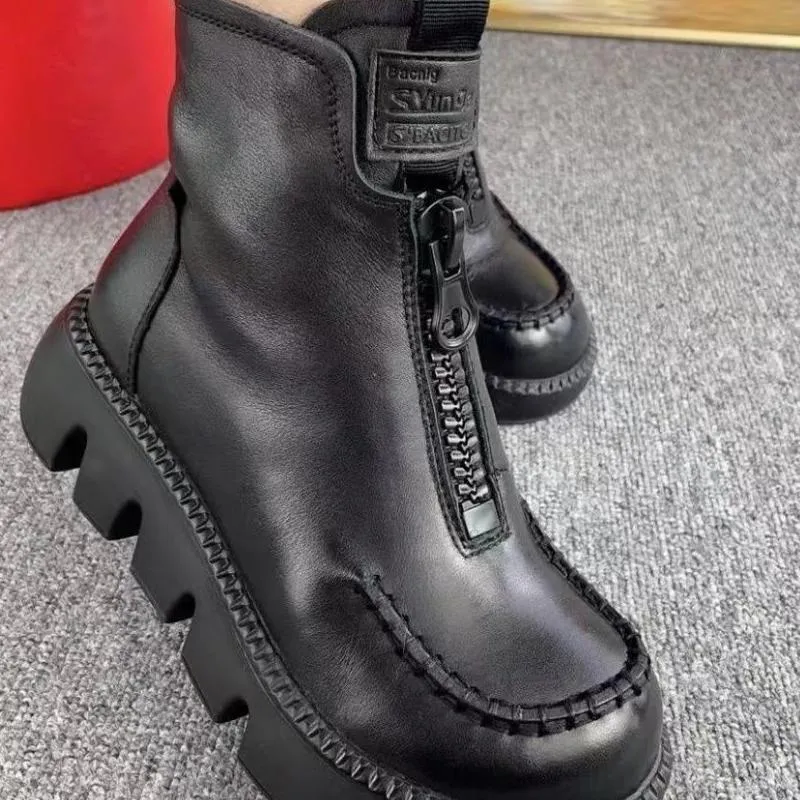 🔥50% OFF🔥Women's Retro PU Leather Warm Short Boots 🔥 Free Shipping🔥