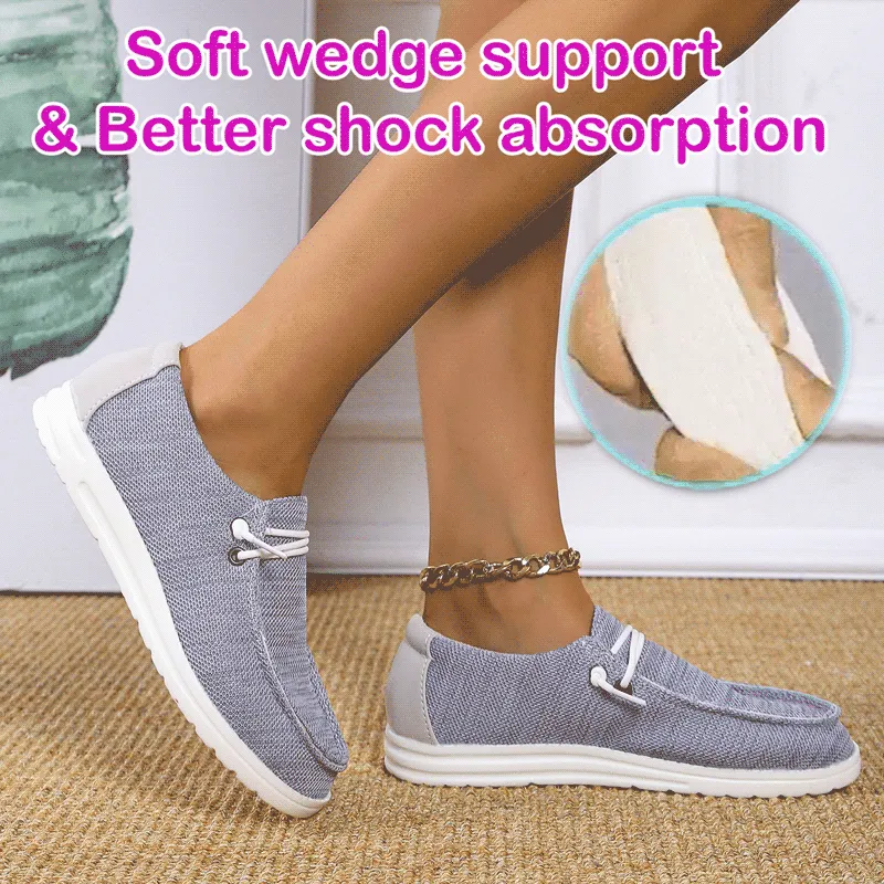Cuzcare Women Orthopedic Shoes Canvas Mesh Slip-on
