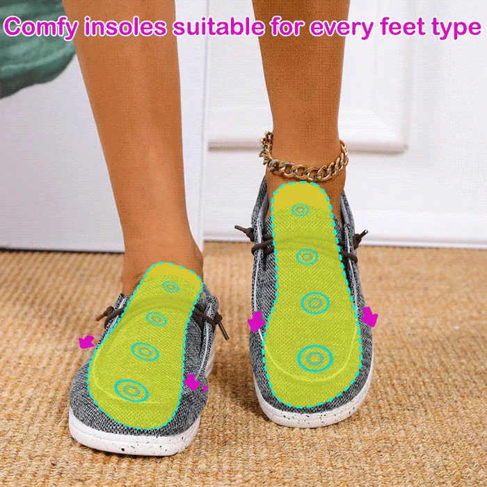 Cuzcare Women Orthopedic Shoes Canvas Mesh Slip-on