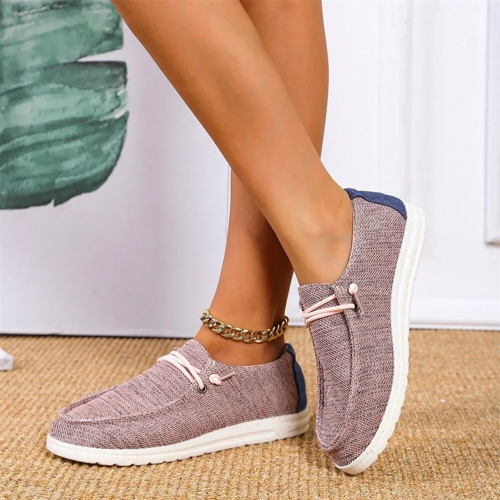 Cuzcare Women Orthopedic Shoes Canvas Mesh Slip-on