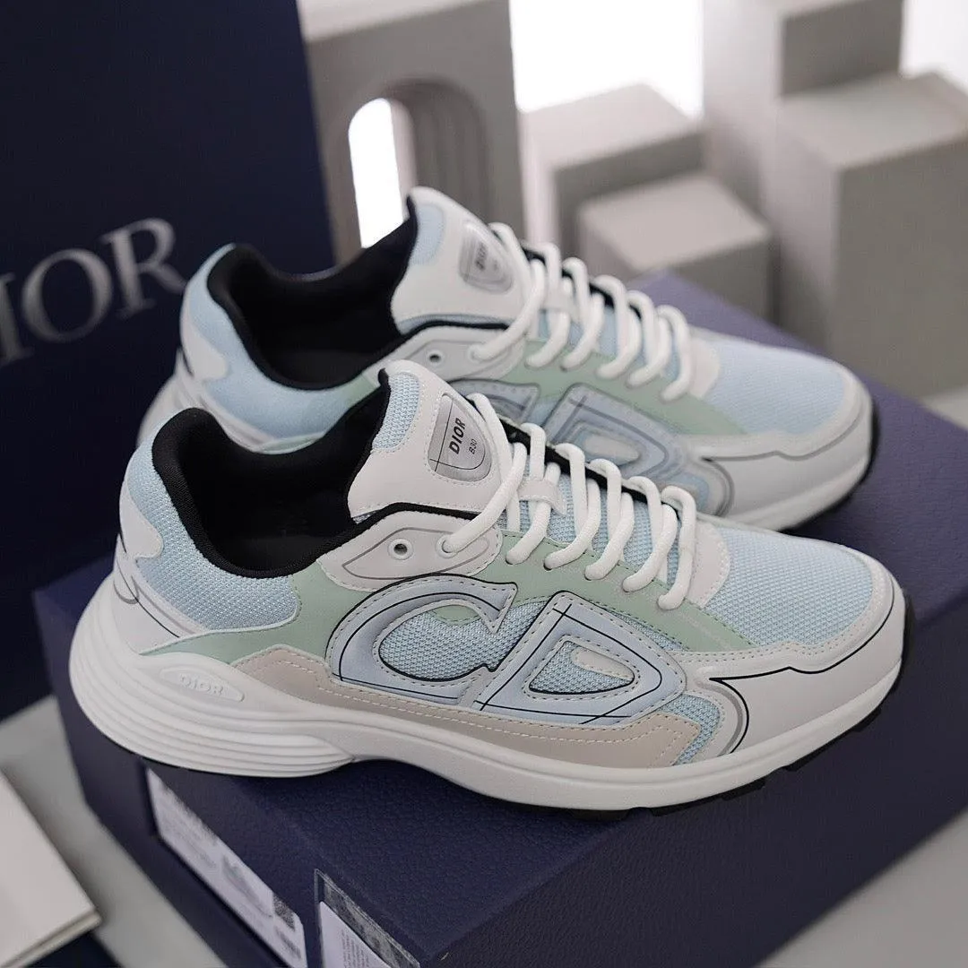 DOR B30 Blue Mesh and Technical Fabric  Sneakers -113