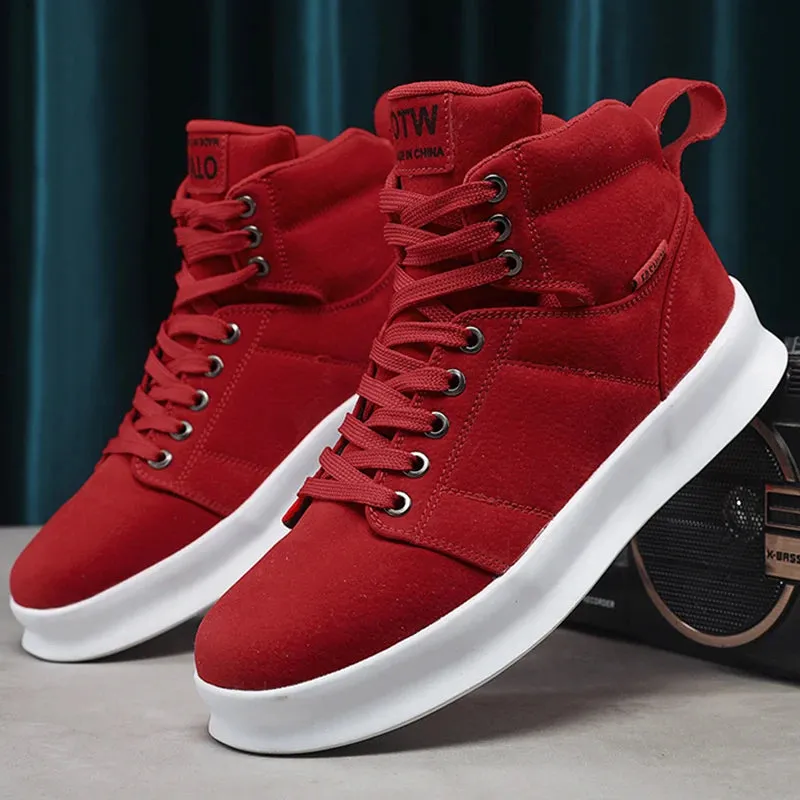 Fashion High-Top Microfiber Sneaker