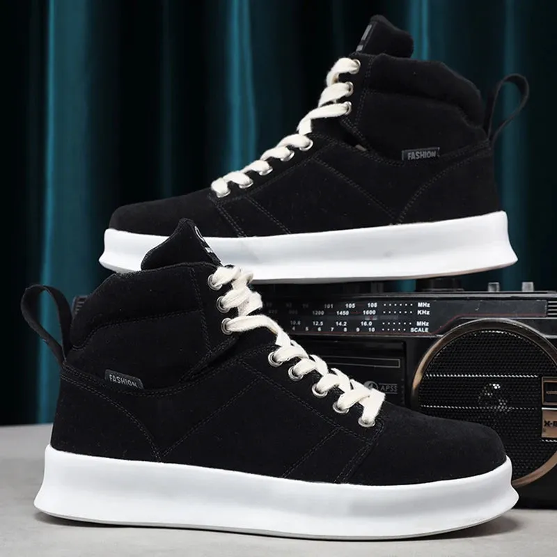 Fashion High-Top Microfiber Sneaker