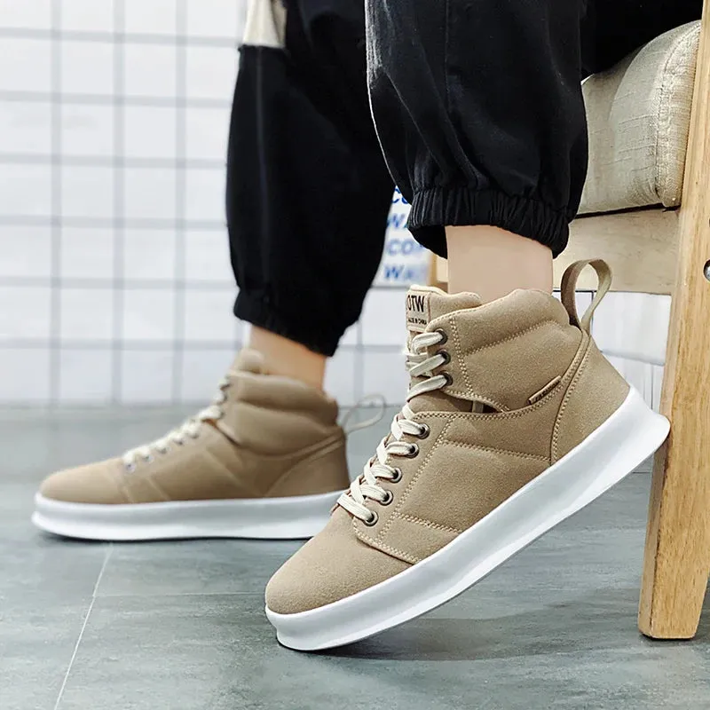 Fashion High-Top Microfiber Sneaker