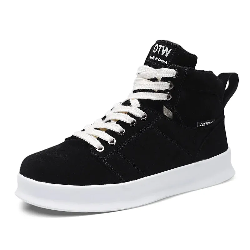 Fashion High-Top Microfiber Sneaker