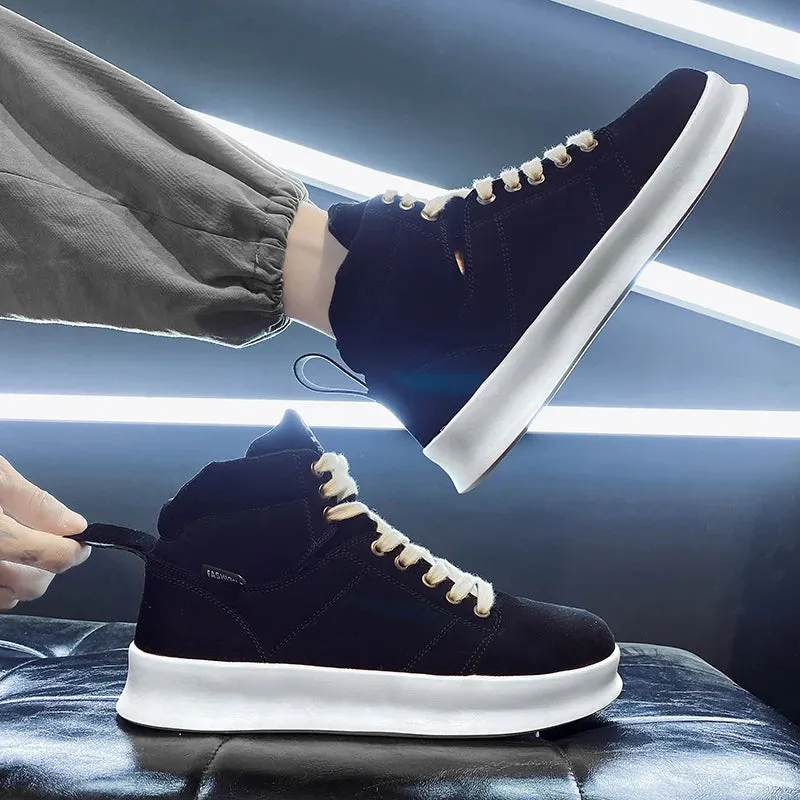 Fashion High-Top Microfiber Sneaker
