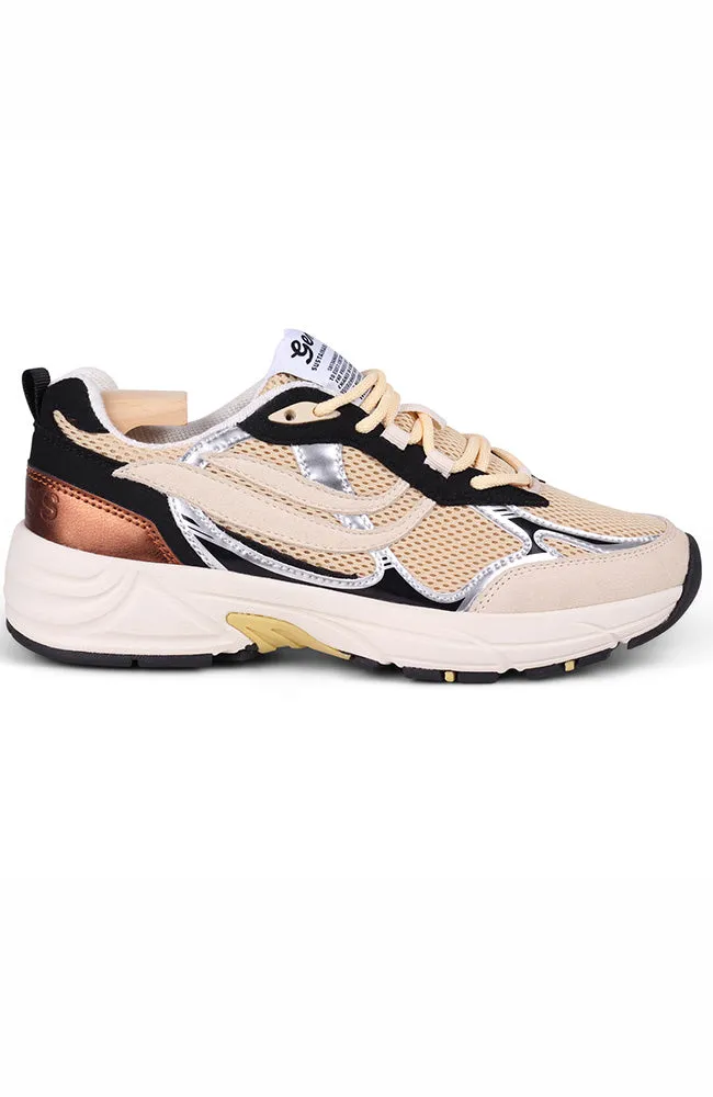 G-eco '99 metallic off-white black silver sneaker