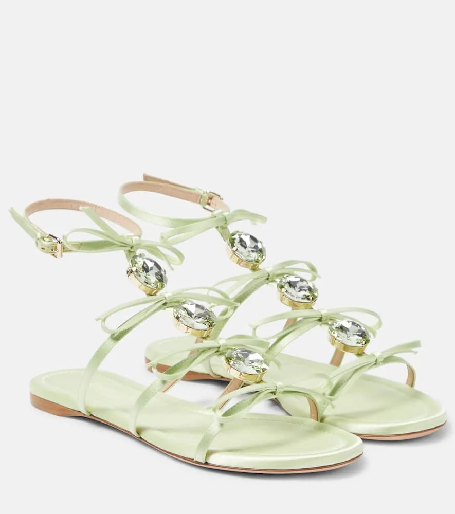 Giambattista Valli Embellished satin sandals