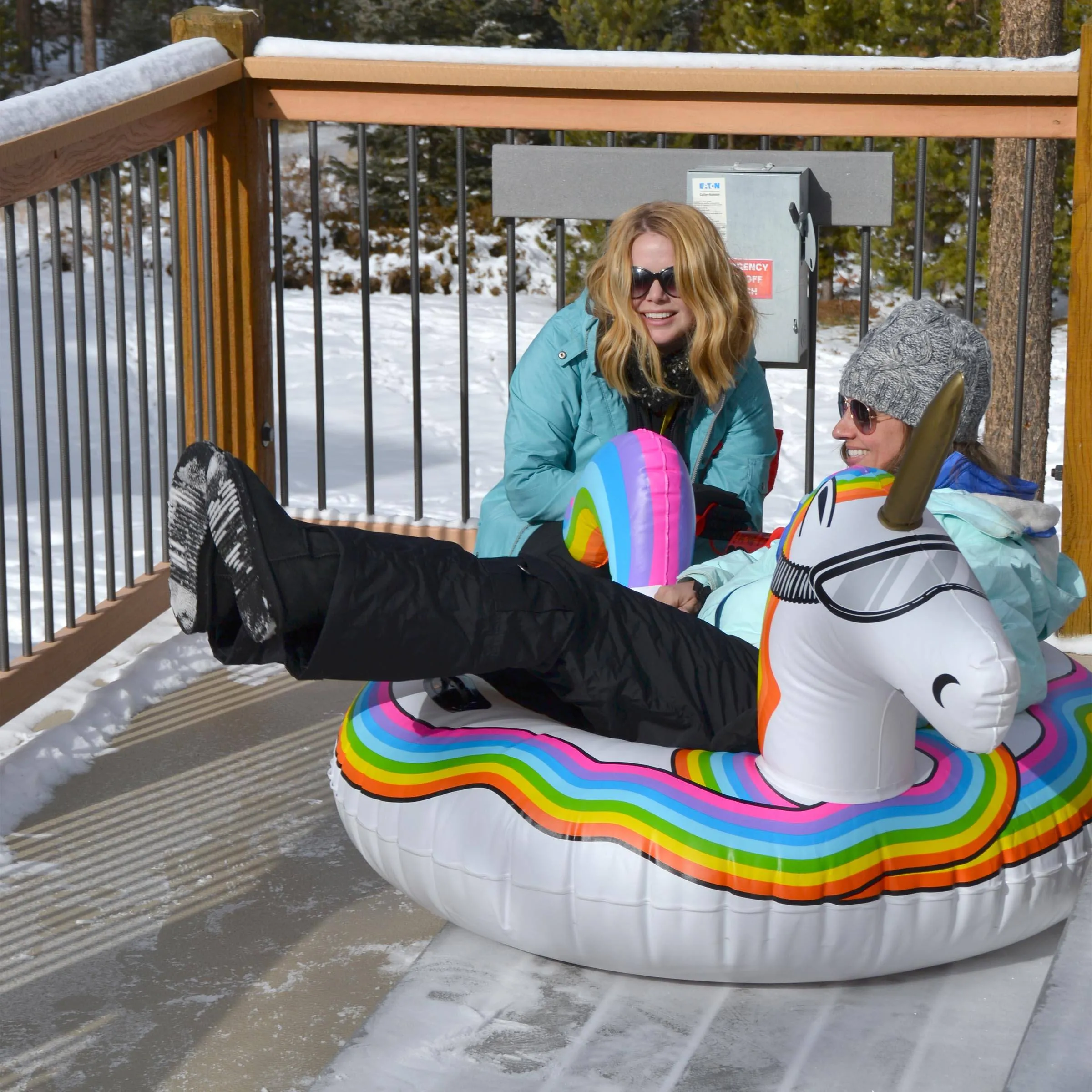 GoFloats Winter Snow Tube - Unicorn