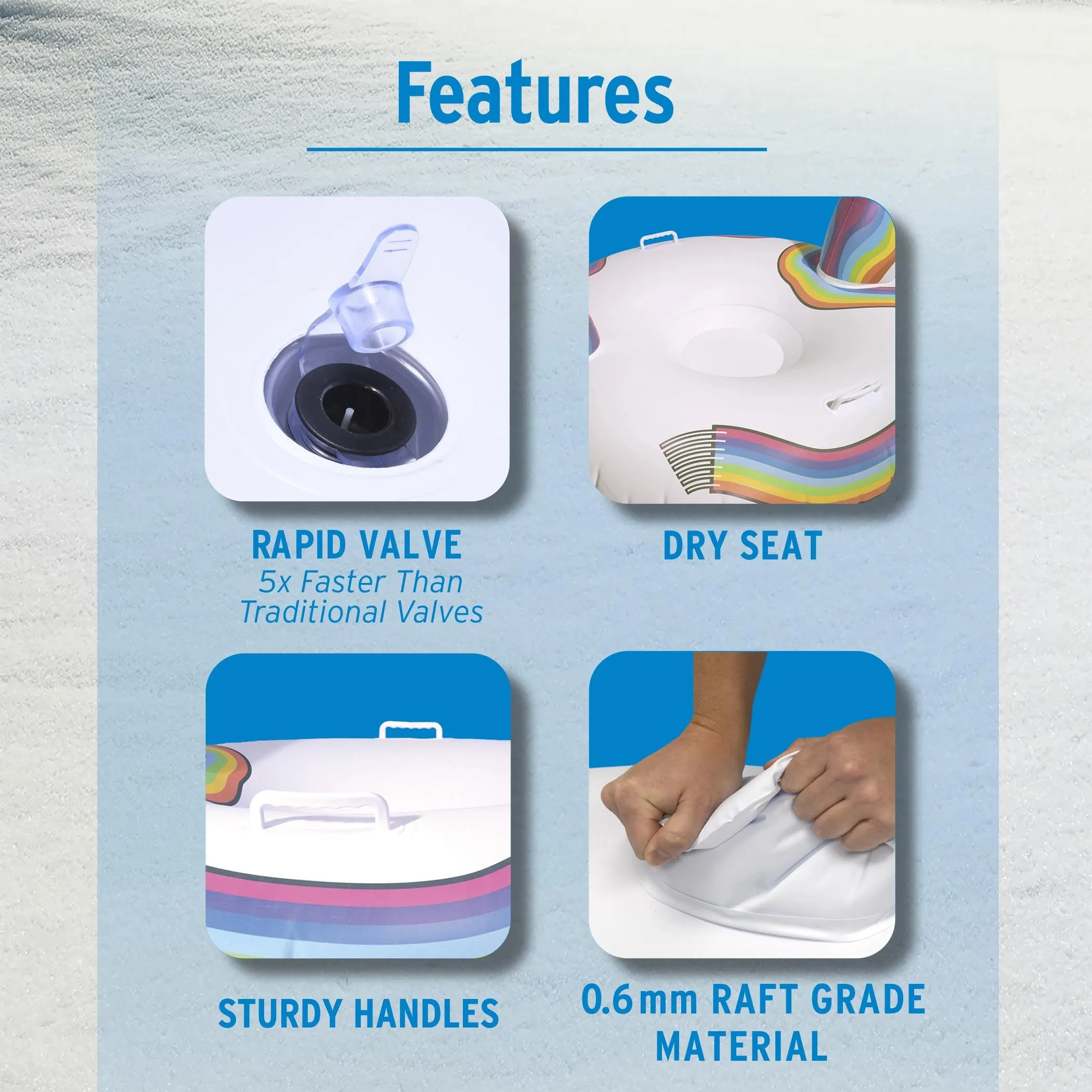 GoFloats Winter Snow Tube - Unicorn