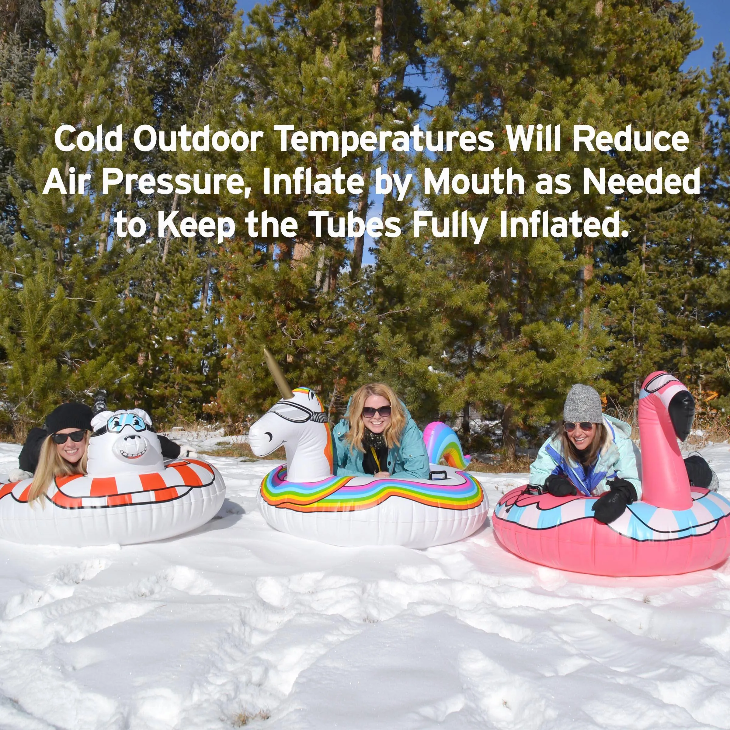 GoFloats Winter Snow Tube - Unicorn