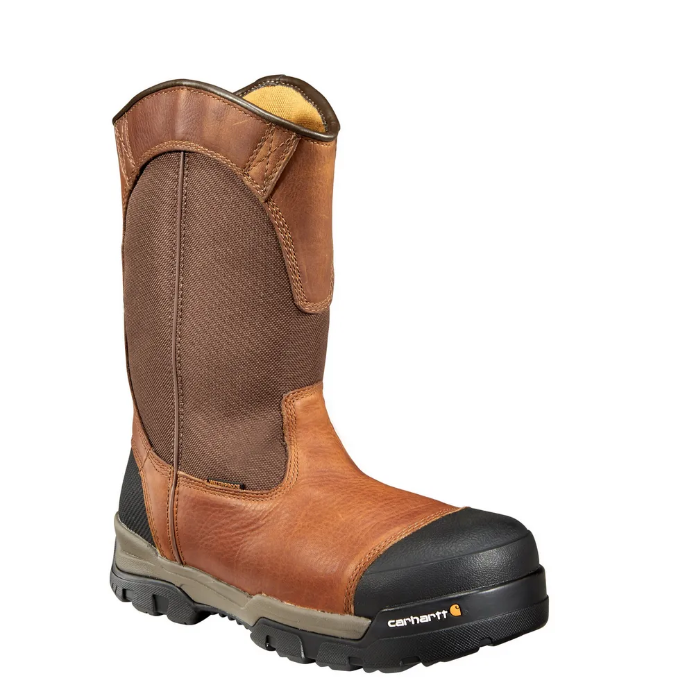 GROUND FORCE 10-INCH PULL-ON COMPOSITE TOE - TAN-Peanut Oil Tan Leather | Carhartt CME1355