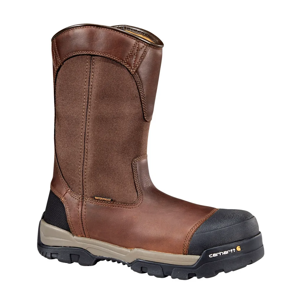 GROUND FORCE 10-INCH PULL-ON COMPOSITE TOE - TAN-Peanut Oil Tan Leather | Carhartt CME1355