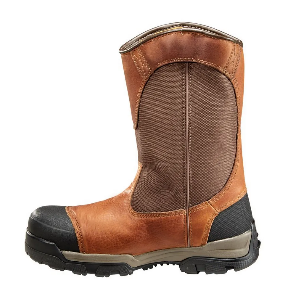 GROUND FORCE 10-INCH PULL-ON COMPOSITE TOE - TAN-Peanut Oil Tan Leather | Carhartt CME1355