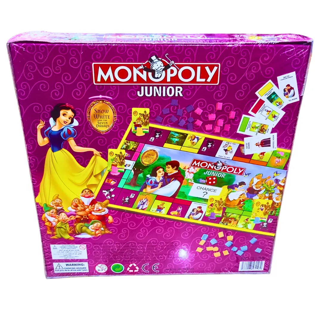 Monopoly Junior Snow White Edition Board Game – Classic Monopoly Fun with Disney’s Snow White Theme | Ages 5 