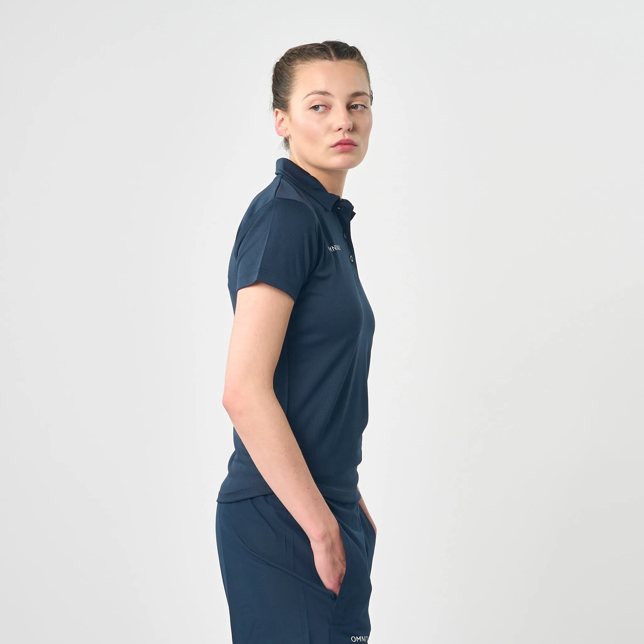 Omnitau Women's Team Sports Breathable Technical Polo - French Navy