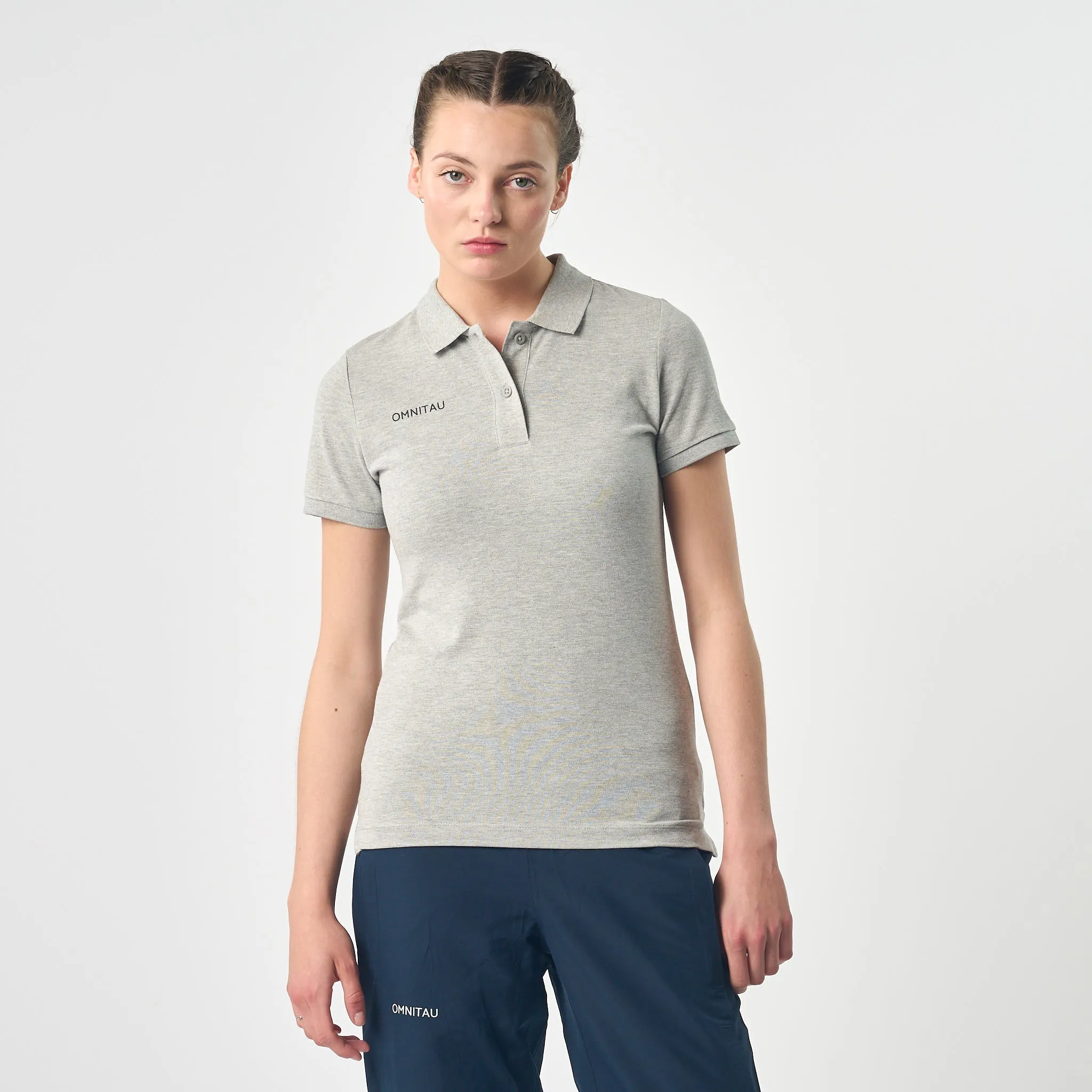 Omnitau Women's Team Sports Organic Cotton Polo - Heather Grey