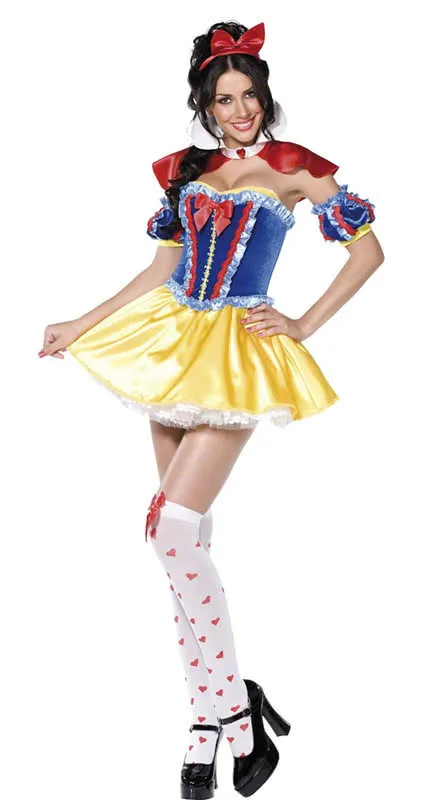 Shapers Snow White Halloween Costume Cosplay Uniform For Adult Woman