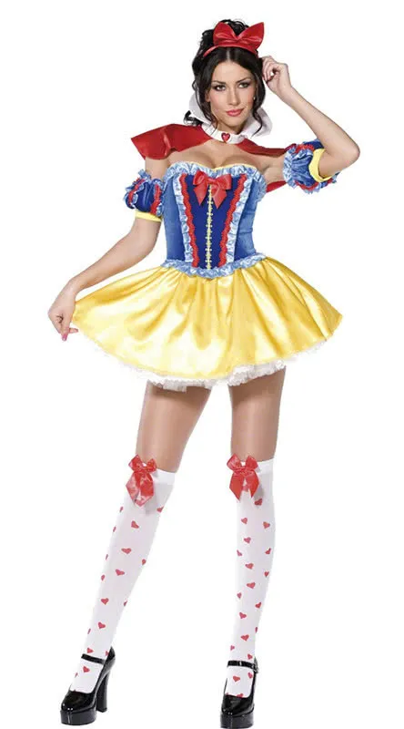 Shapers Snow White Halloween Costume Cosplay Uniform For Adult Woman