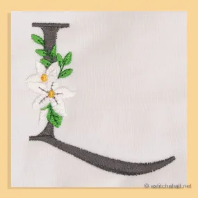 Snow Bouquet Letter L