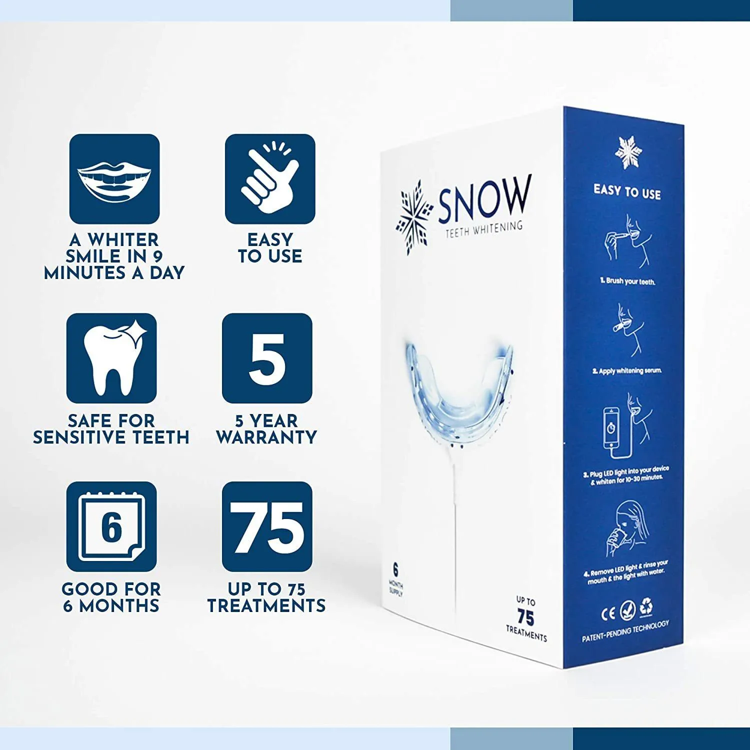 SNOW Teeth Whitening   6-Month Toothpaste Bundle